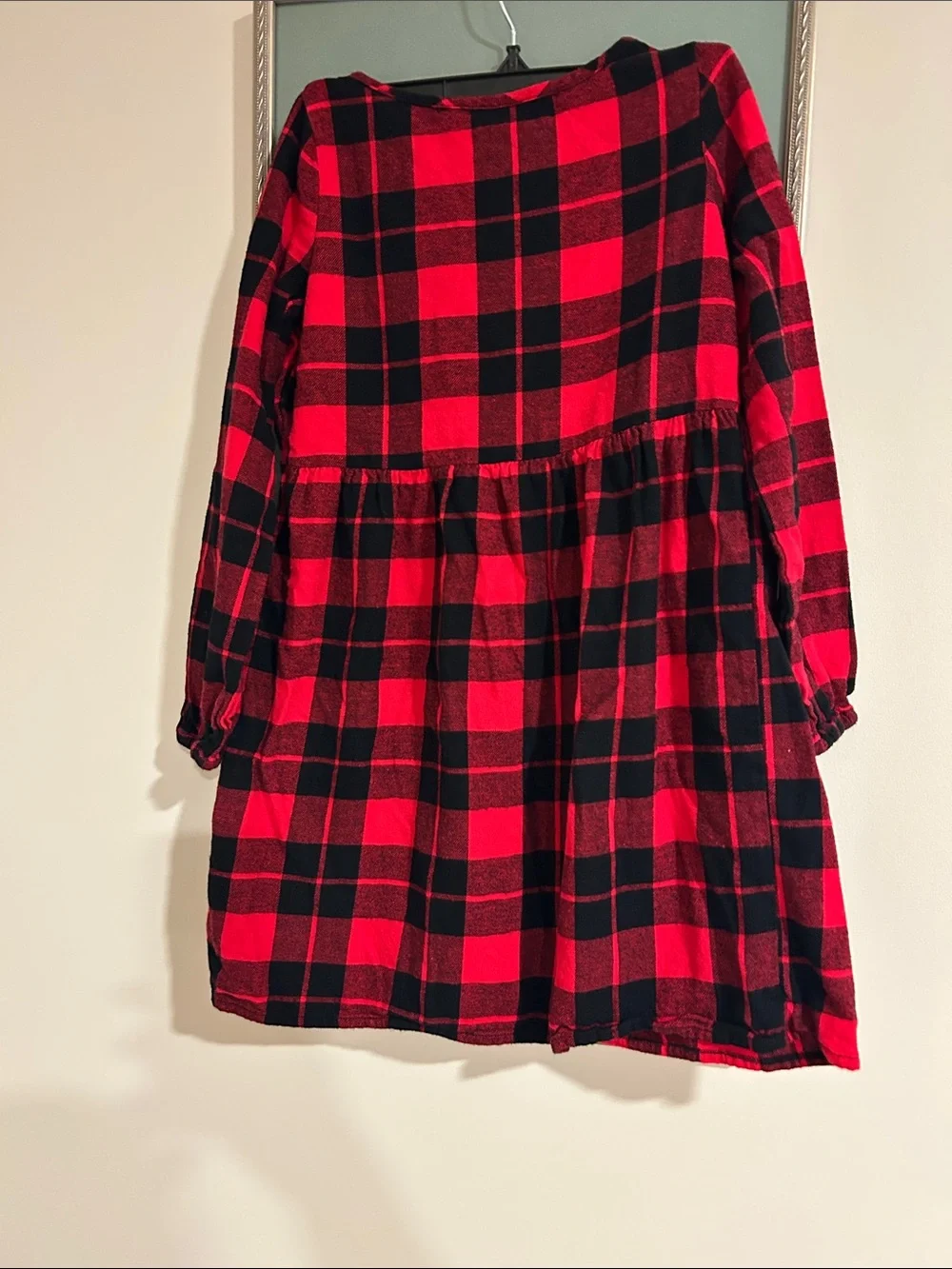 Place Red & Black Plaid Button-Front Casual Dress